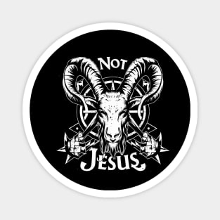 Not Today Jesus I Satanic Baphomet Goat Magnet
